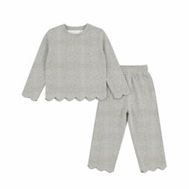 Long sleeve scallop set PLAIN SET PREORDER