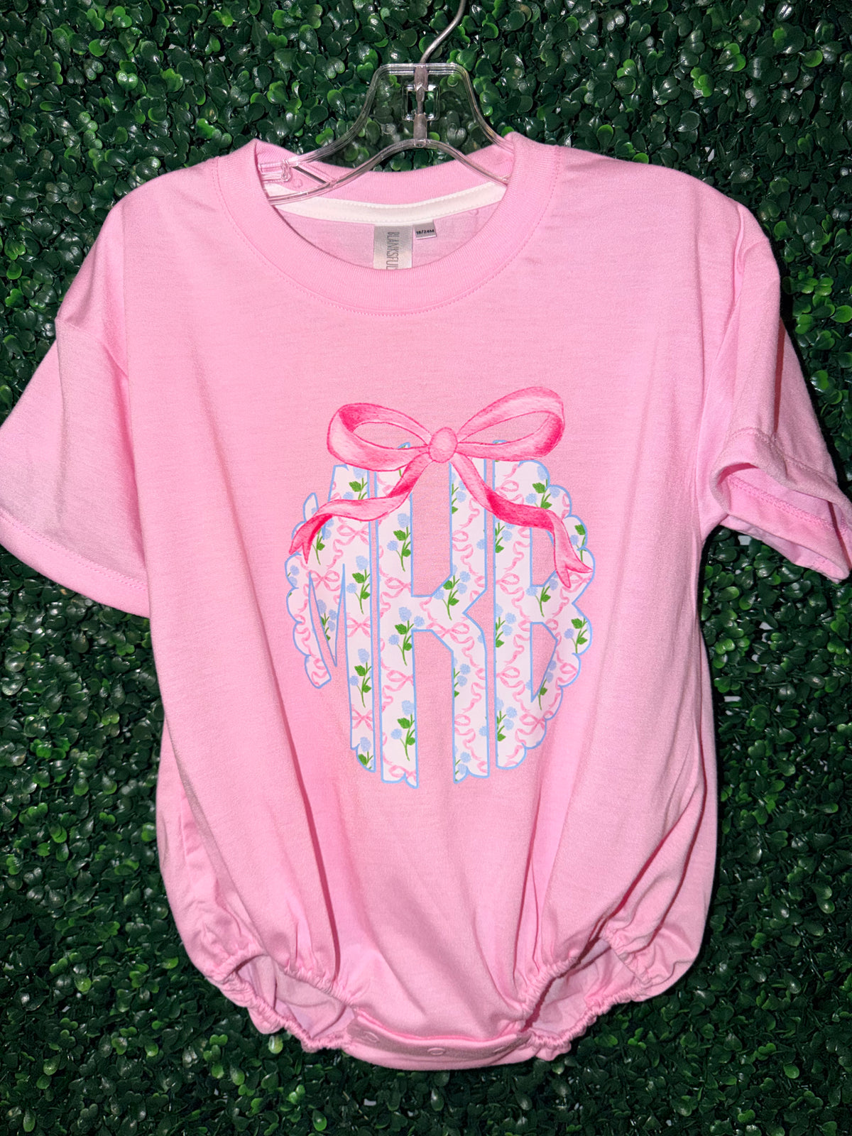 DTF Custom Floral Monogram Bubble