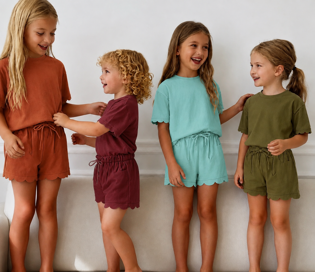 Short Sleeve Scallop Sets PREORDER
